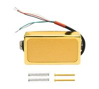 Qectial Pastilla Humbucker para Guitarra Eléctrica, Doble Bobina, Cubierta de Latón, Mini Pastilla de Repuesto con Funciones Personalizables, Adecuada para Gu, Puente de Oro