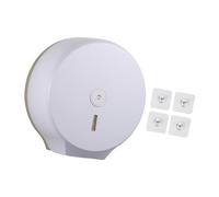 Qectial Porta Papel Higiénico Organizador para Dispensador de Papel Sanitario de Gran Capacidad Montaje en Pared y Diseño Impermeable de PP Adecuado para