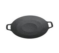 Qectial Sartén para Barbacoa, para Uso Interior O Exterior, para Limpiar, Plancha Redonda para Barbacoa, Sartén para Cocina, Estufa Exterior, Camping, 32CM