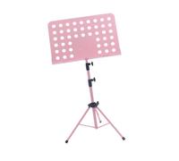Qectial Telescópico, Plegable, Práctico Y Regulable en Altura, para Instrumentistas, Músicos de Orquesta Y Violinistas, Rosa