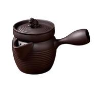 Qectial Tetera de Cerámica de 260 Ml, Tetera Tradicional China, Ideal para Senderismo, Cocina Y Picnics Al Aire Libre, negro, Individual