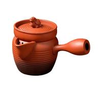 Qectial Tetera de Cerámica de 260 Ml, Tetera Tradicional China, Ideal para Senderismo, Cocina Y Picnics Al Aire Libre, Rojo, Individual