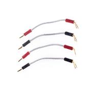 Qed Genesis Silver Spiral 4x Speaker Jumper Cable Terminado Qed Airloc Plugs