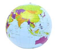 QEDBOJE 1 pieza Globo inflable con mapa mundial, terráqueo interactivo, bola del mundo pequeña, mundo de PVC, para la playa, la escuela (16 pulgadas antes de inflarse, 12 pulgadas después de inflarse)