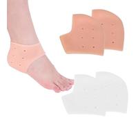 QEDBOJE 2 Pares de Almohadillas para el Talón, Protector de Silicona, Adecuada para Espolones y Fascitis Plantar, Alivia el Dolor y Talones Secos y Agrietados, Taloneras Silicona para Zapatos