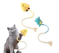 QEDBOJE 2 Piezas Juguetes Interactivos para Gatos, Cuidado Dental y Contra el Mal Aliento, Juguete de Dentición, Cuerda Dental, Juguete para Masticar (Multicolored)