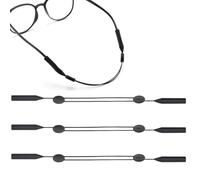 QEDBOJE 3 Pcs Cordon Lunettes Cordon Lunettes de Sport, Adjustable Cordons à Lunettes Cordon de Lunettes Antidérapant à Bout Rond Attache Lunettes pour Hommes Femmes Enfants
