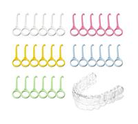 QEDBOJE 30 Piezas Herramienta de Eliminación de Alineadores, Alineadores Dentales Invisibles, Retenedor de Ortodoncia, Herramienta Extractor de Brackets de Ortodoncia, Aligner Removal Tool (5 Colores)
