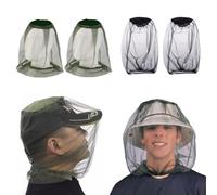 QEDBOJE 4 piezas Máscara de malla fina, Mosquito Head Net, Máscara Cara Antimosquitos, Bee Bug Insectos Gorro, Anti Hat para Colmenar, Pesca, Protección de Entusiastas al Aire Libre