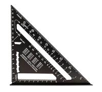 QEDBOJE Transportador multifuncional cuadrado de carpintero, regla triangular, herramienta de medición de diseño de precisión de aleación de aluminio métrica cuadrada para carpinteros, ingenieros