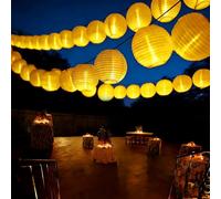 Qedertek Farolillo solar para exteriores, 9,8 m, 40 farolillos LED, 2 modos, resistente al agua, iluminación solar para jardín, patio, boda, decoración festiva (blanco cálido)