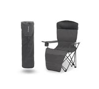 qeedo Johnny Relax Silla Camping (hasta 105 kg), Silla Camping Plegable, reposapiés, portabebidas