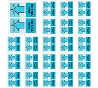 Qeeenar 1250 unidades/25 paquetes de calcomanías para letrero y fecha, calcomanías con inicial aquí, calcomanías para notarizar, letrero aquí, banderas para notas adhesivas, libros de notario, bloc de notas (azul, estilo novedoso)