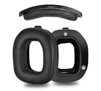 QeeFop Astro A50 Gen 4 Almohadillas & Banda de Repuesto, 1 Par de Almohadillas Compatibles con Astro Gaming A50 Gen4 Almohadillas de Repuesto con Piel de Proteína y Memoria Premium (Negro)
