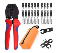 QeeHeng Kit de Conectores Solares Con 10 Pares y 2 Llaves Inglesas - Herramientas de Prensado y Engarzado para Cables de Panel de 2,5/4/6 mm²