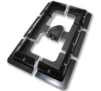 QeeHeng Soportes de montaje de panel solar ABS sin taladros con caja de prensaestopas de entrada de cable solar para RV, barcos, caravanas, vehículos, furgonetas camper, cobertizos