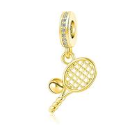 QeenseKc Amor bicicleta colgante encanto arco iris cristal deporte Fan Bead para pulsera Pandora, Base