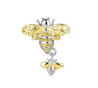 QeenseKc Oso Koala Sea Turtle Bee Butterfly Owl Charm Animal World Bead para pulsera europea