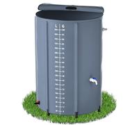 QEENTOE Tanque de agua de lluvia plegable con válvula de drenaje y barras de apoyo, depósito de lluvia con tapa, depósito de agua de lluvia con escala de volumen, resistente a la intemperie, 380 l