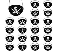 QEEQPF 20 parches de fieltro de ojo pirata, parches de un ojo, parches de ojo de capitán de esqueleto para disfraz de Halloween, accesorios de rendimiento, máscaras de máscaras, cosplay.