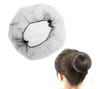 QEEQPF 25 redecillas negras para el cabello, invisibles, elásticas, 50 cm, perfectas para profesionales que trabajan, varias ocasiones, mujeres, red para el cabello