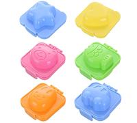QEEQPF 6 moldes para huevos cocidos, bolas de arroz y sushi, accesorios para bento y bricolaje, adecuados para cocinas caseras, escuelas, guarderías y camping al aire libre