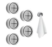 QEEQPF - Juego de 5 ganchos redondos autoadhesivos para pared, sin taladrar, para baño, cocina