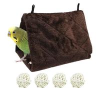 QEEROYO Invierno cálido Nido de pájaro Jaula, Felpa de Invierno para Pájaros Casa de Peluche para Animales Pequeños, Hamaca Bird Toy Parrot Bed, Hamac pour Oiseaux Pivoine Perroquet Nid Jouet