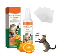 QEEROYO Spray Antiarañazos Gatos, Spray Anti Arañazos para Gatos Sofá, Ideal para Uso Indoor y Outdoor, Evita Que Los Arañen Muebles, Alfombras, Cortinas y Plantas 100 ml