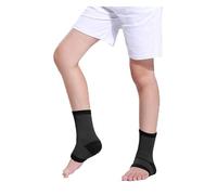 QEETRH Rodilleras, 1 par de rodilleras deportivas, coderas, muñequeras, tobilleras, for niños y niñas(1Pair black ankle,M (25 40KG))