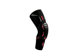 QEETRH Rodilleras, Rodillera deportiva, rodillera de compresión, rodilleras a prueba golpes, 1 ud(1 Piece Black Red,XL)