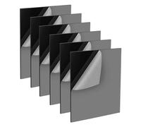 QEEYON 6 Pcs Hojas De Acrílico Negro, Panel De Hojas De Plástico Acrílico Brillante Negro De 1 Mm Para Letrero, Arte De Bricolaje, Pintura, Soporte De Exhibición De Fotografía (A4,29,7 x 21 cm)
