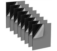QEEYON 8 Pcs Hojas De Acrílico Negro A5, Panel De Hojas De Plástico Acrílico Brillante Negro De 1mm Para Letrero, Arte De Bricolaje, Pintura, Soporte De Exhibición De Fotografía(21 x 14,8 cm)