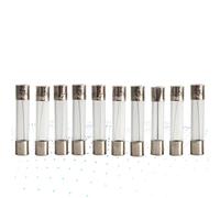 QEFHSVVZE Fusible 10 unids/Lote 5 * 20mm 6 * 30mm fusibles de Tubo de Vidrio de soplado rápido 5x20 6x30mm 250V 0,5 1 2 3 4 5 6 8 10 15 20 25 30 A Fusible(6x30,8A)