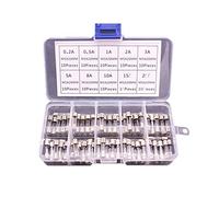 QEFHSVVZE Fusible 100 unids/Caja Kit 0.2A-20A 5x20mm Kits de fusibles DIY fusibles de Tubo de Vidrio de soplado rápido for Suministros domésticos