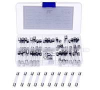 QEFHSVVZE Fusible 54 unids/Caja 6x30mm Tubo de Vidrio de Coche de soplado rápido Juego Surtido de fusibles 2.5A 3A 4A 5A 6A 8A 10A 15A 20AMP