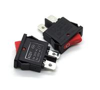 QEFHSVVZE Interruptor 10 unids/Lote CD1-110 2Pin 250V 6A Interruptor de Barco-in SPST ON Off Rocer posición NO/Off pequeño Instrumento Interruptor de alimentación 10x22mm Rojo-(KCD1-110 Red Lid)
