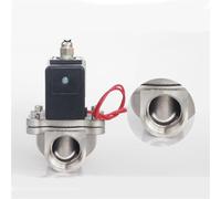QEFHSVVZE Válvula de Agua eléctrica de 2 vías G1/2 DN15, 220 V, Cierre NC, Acero Inoxidable, Bobina solenoide no Caliente, 1 Unidad(Bsp-240vac,2W-15B NBR)