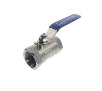 QEFHSVVZE Válvula de Bola de una Pieza de Acero Inoxidable 304 con Reductor Hembra BSP de 1/4" a 1".(DN50)