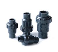 QEFHSVVZE Válvulas de retención de PVC, válvula antirretorno de 50 mm, válvula de retención de plástico con Solapa Interior DN25, DN32, DN40 y DN50, Universal, Vertical y Horizontal, 1 Unidad(DN50)