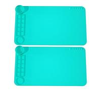 QELLON Paquete de 2 Almohadillas de Silicona para Pintar Grafitis, Libro para Colorear de Calco Transparente, Almohadilla para Manualidades, de Colores (Verde)