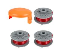 QENETY Bobina de repuesto para recortadora Gardena, compatible con la recortadora Gardena Turbo SmallCut Item 2401, línea de desbrozadora de 1,6 mm para carrete 5364-20, con cubierta 05328-20 (4