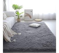 QENHYUN Alfombra Dormitorio 150 x 290 cm Antideslizante Super Suave Pelo Largo Modernas Antideslizante Pelo Largo Discreta Moderna para Interiores Estar Habitación, Gris Oscuro