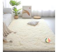 QENHYUN Alfombra para Salón 300 x 350 cm Esponjosa Alfombras de Habitacion Modernas Elegante para Dormitorio y Habitación Infantil, Tapete para Cama, Color Crema