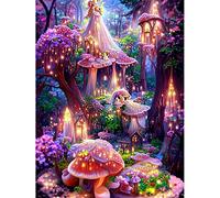 QENSPE 5D Diamond Painting Kit para Adultos, Cuento de hadas Diamond Art Completo DIY Cuadro Diamante para Niños, Rhinestones Bordado Punto de Cruz para Decoración Hogar 30x40cm - Castillo