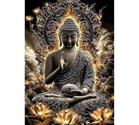 QENSPE Diamond Painting Buda, 5D Pintura Diamante Adulto Arte Bordado Diamante Completo Bricolaje Diamantes Painting Full Drill - LKJ006-30x40cm