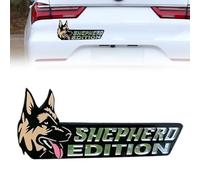 QEOTOH Dog Car Badge Laser Cutting Car Emblem, 3D Dogs Badge Rated Car Emblem, Funny Dogs Acrylic Automotive Badge Decals Stickers, Car Motorcycle Truck Exterior Decoration (Shepherd)