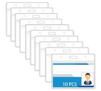 QEQSHQO 10 piezas Funda de Tarjeta Transparente, ID Ausweishalter, Impermeable, Tarjetero de Funda de Tarjeta de Crédito, Titular De La Insignia, Personal, Exposiciones Tarjetero