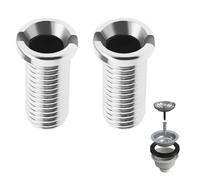 QEQSHQO 2 Pieza Desague Tapon Fregadero, Tornillo de Colador de Fregadero, Cocina Tornillo Hueco Acero Inoxidable Espesar 304, Válvula de Desagüe Tornillo de Enchufe (M12 × 25 mm)