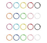 QEQSHQO 20 piezas Anillas para Libro, Anillas Metalicas para Encuadernar, Encuadernadores, Argollas para Llaveros (30mm) (Multicolor)
